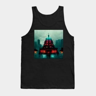 Zen Punk - Cyberpunk Fantasy Scapes Cityscape Skyline Tank Top